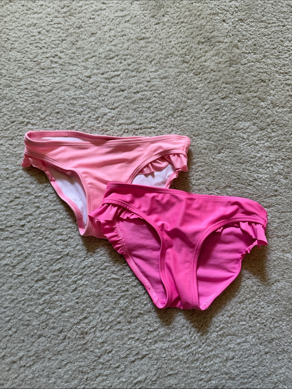 H&M Girls Pink & Light Pink Ruffle Swim Briefs